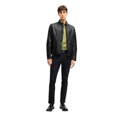 BOSS Giubbotto Uomo Regular Fit in Nappa Martellata Modello H-Mansell3 50532475 Colore Nero
