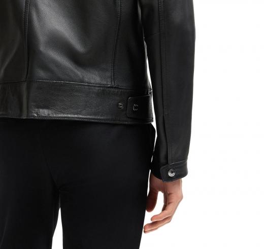 BOSS Giubbotto Uomo Regular Fit in Nappa Martellata Modello H-Mansell3 50532475 Colore Nero