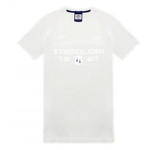 AERONAUTICA MILITARE T Shirt Uomo Stampata Frecce Tricolori TS2423J682 Colore Bianco