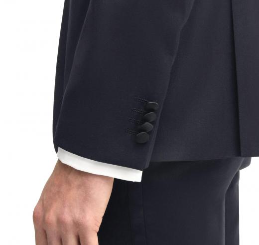BOSS Smoking in Misto Lana con Rifiniture in Misto Seta Modello H-Huge-2Pcs-S-Tux252 50540766 Colore Blu scuro