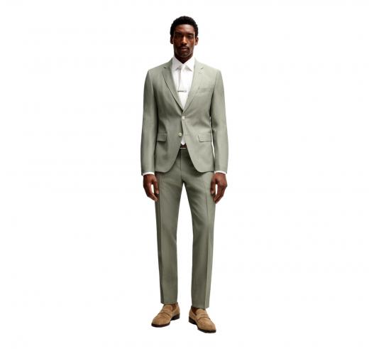 BOSS Abito Uomo Slim Fit in Misto Lana Modello H-Huge-2Pcs-224 50540759 Colore Calce