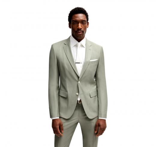 BOSS Abito Uomo Slim Fit in Misto Lana Modello H-Huge-2Pcs-224 50540759 Colore Calce