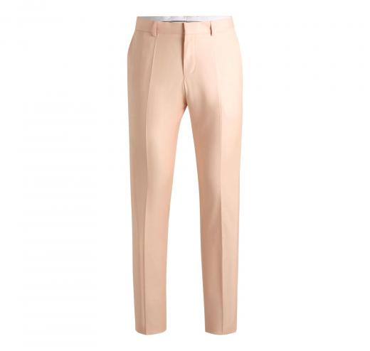 BOSS Pantalone Uomo Formali In Satin Di Misto Lana H Genius 50540715 Colore Arancio Chiaro