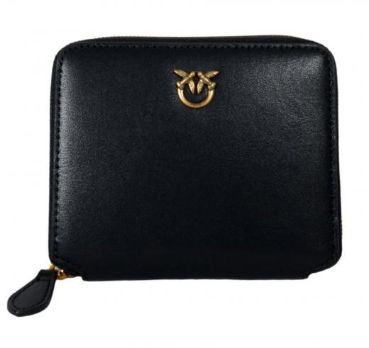 PINKO Portafoglio Donna Taylor Zip Around Vitello Seta 100249 Z99Q Colore Nero