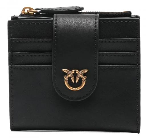 PINKO Portafoglio Donna In Pelle Multi Purpose Wallet 103610 Z99Q Colore Nero