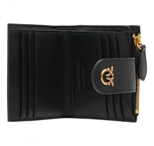 PINKO Portafoglio Donna In Pelle Multi Purpose Wallet 103610 Z99Q Colore Nero