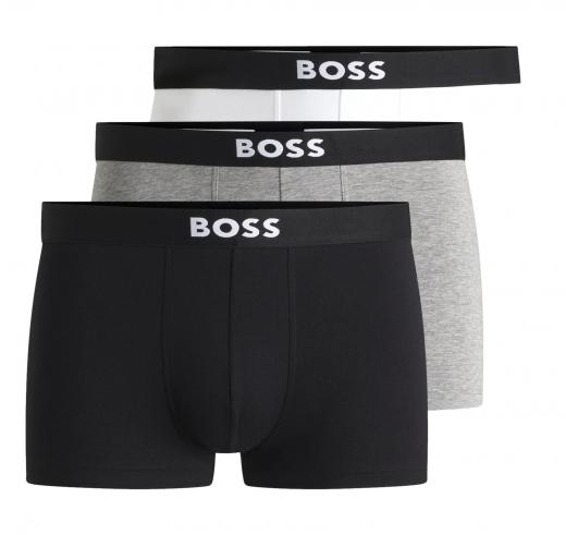 BOSS Boxer Uomo In Cotone Elasticizzato Con Logo In Confezione Da Tre 50544263 Colore Bianco Grigio Nero