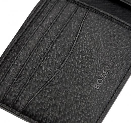 BOSS Portafoglio Con Finitura Lavorata e Motivo Con Monogrammi Modello Zair_M_4cc Coin 50542388 Colore Nero