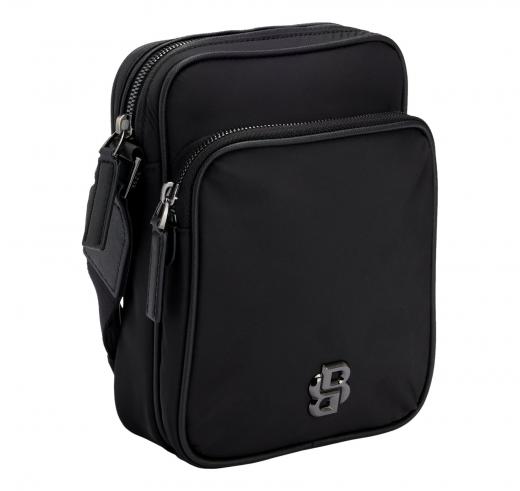 BOSS Tracolla Uomo Reporter Bag In Twill Con Monogramma Double B Modello B Icon NS Crossb 50523462 Colore Nero