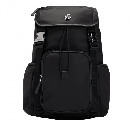 BOSS Zaino Uomo Multitasca Rifinito Con Monogramma Double B B Icon Backpack 50516809 Colore Nero