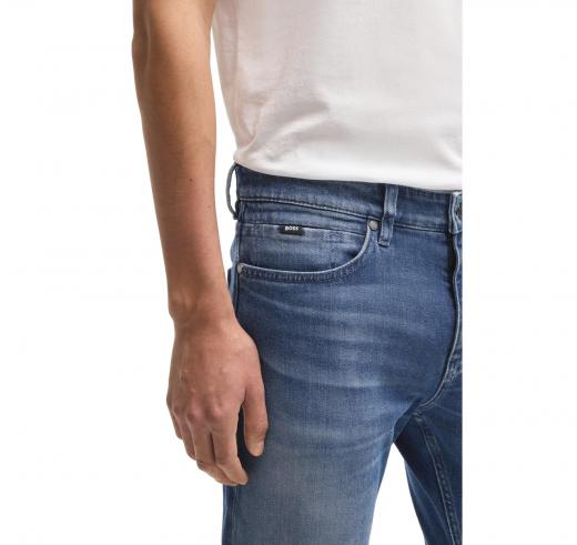 BOSS Jeans Uomo Slim Fit In Comodo Denim Elasticizzato C-Delaware 50538537 Colore Blu