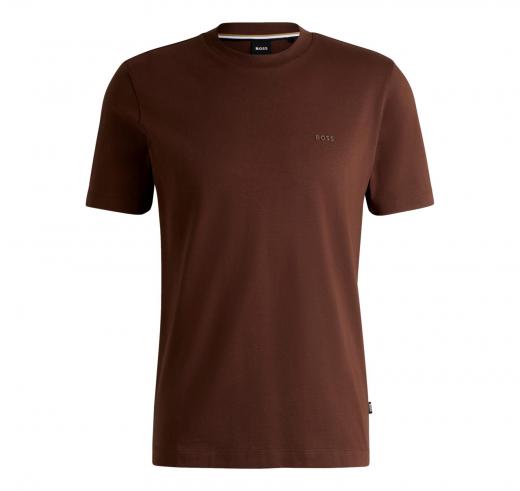 BOSS T Shirt Uomo In Jersey Di Cotone Con Logo Stampato In Gomma Thompson 50468347 204 Colore Marrone