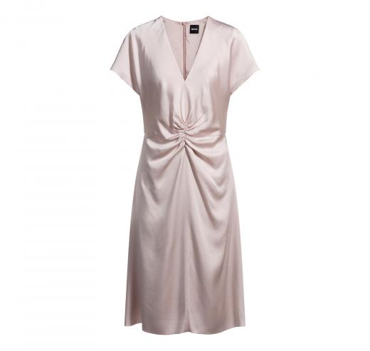 BOSS Abito Donna Con Scollo a V e Arricciatura In Vita Dulania 50537964 Colore Rosa Chiaro