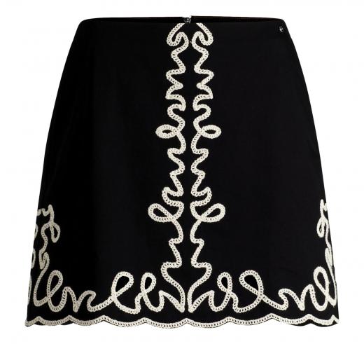 BOSS Gonna Donna In Cotone Con Ricamo A Contrasto MODELLO C_Valembroi 50540412 Colore Nero
