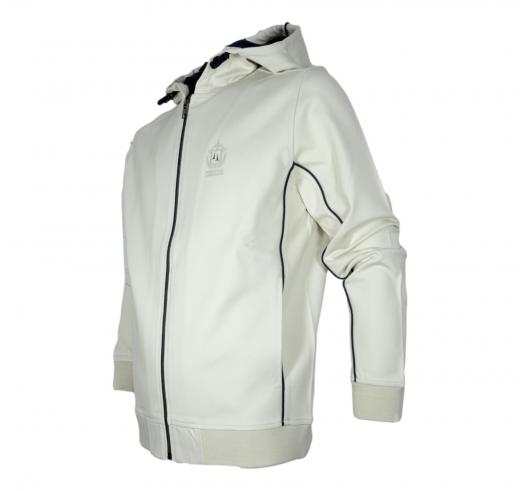 AERONAUTICA MILITARE Felpa Aperta con Cappuccio Frecce Tricolori FE2014 Colore Bianco