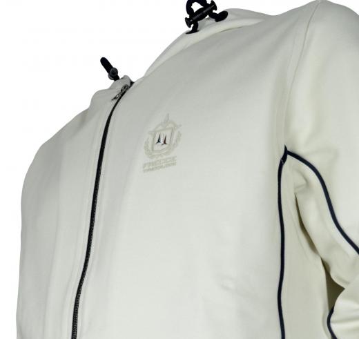 AERONAUTICA MILITARE Felpa Aperta con Cappuccio Frecce Tricolori FE2014 Colore Bianco