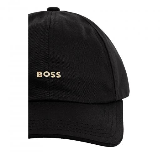 BOSS Cappellino Donna In Twill Di Cotone Con Logo In Metallo Regolabile Ari ME 50533367 Colore Nero