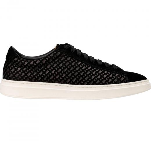 BOSS Sneakers Uomo In Pelle Scamosciata Logata Monogram Kieran Tenn numn 50542092 Colore Nero