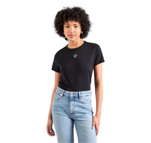BOSS T Shirt Donna Con Logo Ricamato MODELLO C_Elogo_21 50540260 001 Colore Nero