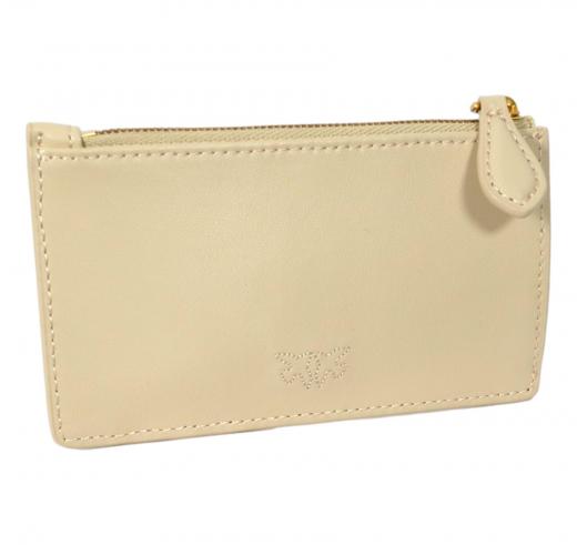 PINKO Portacarte Con Zip Donna Airone Cardholder 100251 C50Q Colore Beige