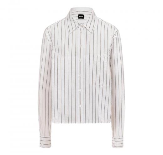 BOSS Camicia Donna a Righe Briella Monday 50538404 Colore Bianco