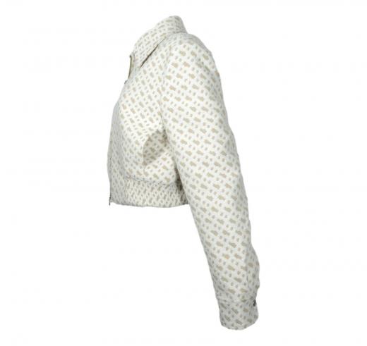 BOSS Giubbotto Donna In Tessuto Monogramma BB Jalula 50540231 Colore Beige Chiaro