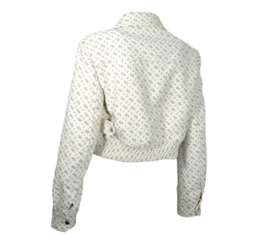BOSS Giubbotto Donna In Tessuto Monogramma BB Jalula 50540231 Colore Beige Chiaro