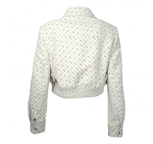 BOSS Giubbotto Donna In Tessuto Monogramma BB Jalula 50540231 Colore Beige Chiaro