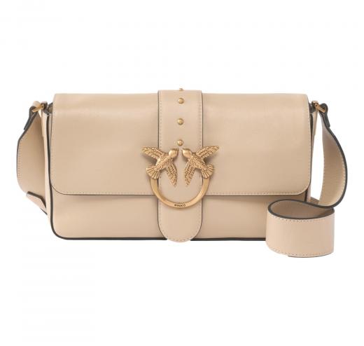 PINKO Borsa Donna Love One Classic Slouchy Morbida a Spalla 104524 C50Q Colore Beige