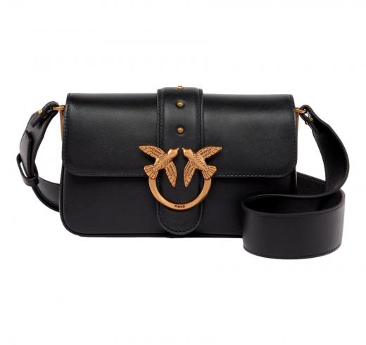 PINKO Borsa Donna Love One Mini Slouchy Vitello Morbido 104340 Z99Q Colore Nero