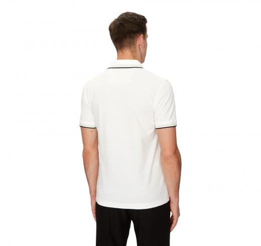 BOSS Polo Uomo In Pique Di Cotone Paul 50506193 Colore Bianco
