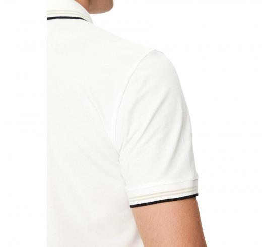 BOSS Polo Uomo In Pique Di Cotone Paul 50506193 Colore Bianco