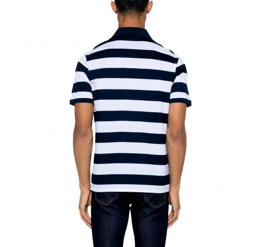 PAUL SHARK Polo Uomo In Cotone Pique Con Badge Iconico C0P1228 139 Colore Blu Bianco