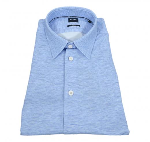 BOSS Camicia Uomo Slim Fit P ROAN kent C1 233 50533574 Elasticizzata Colore Celeste