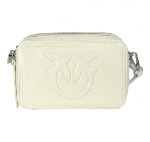 PINKO Borsa Donna Carrie Camera Bag Classic Calf 104336 Z14S Colore Bianco