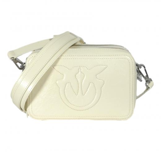 PINKO Borsa Donna Carrie Camera Bag Classic Calf 104336 Z14S Colore Bianco