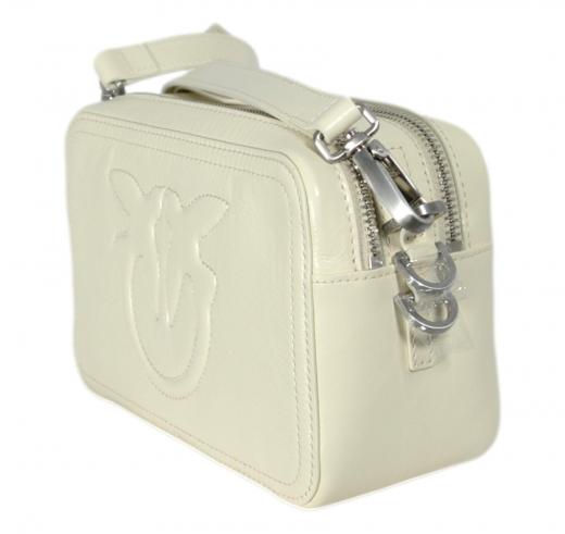 PINKO Borsa Donna Carrie Camera Bag Classic Calf 104336 Z14S Colore Bianco