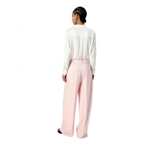 BOSS Pantalone Donna Relaxed Fit In Lana Vergine Tilda8 50537404 Colore Rosa Chiaro