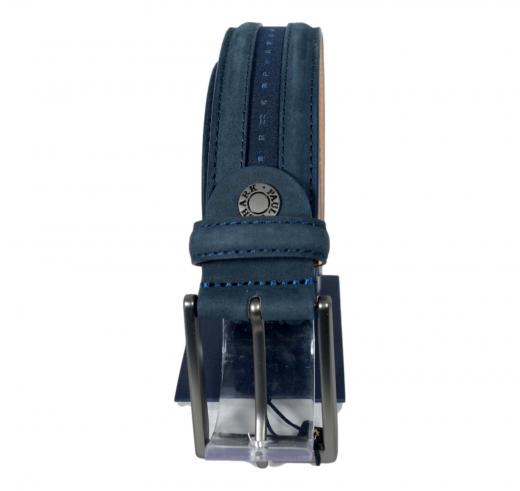PAUL SHARK Cintura Uomo In Pelle Con Nastro Bandiere 15316001 Colore Blu 050