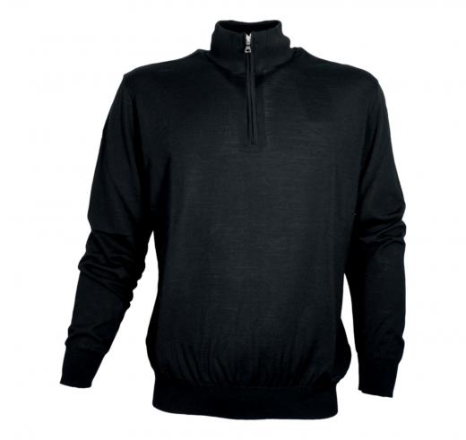 PAUL SHARK Maglione Uomo Mezza Zip In Lana Merino Extra Fine Winter Summer 99311016 Colore Nero 011