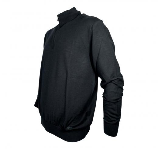 PAUL SHARK Maglione Uomo Mezza Zip In Lana Merino Extra Fine Winter Summer 99311016 Colore Nero 011