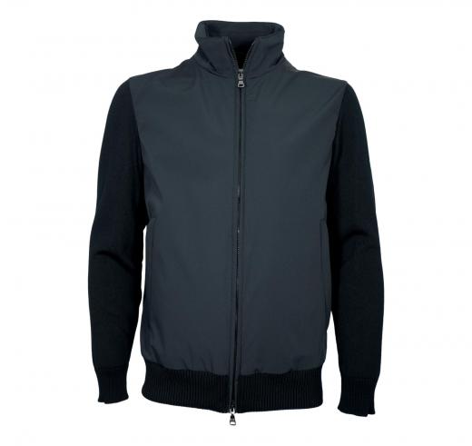 PAUL SHARK Cardigan Uomo Hybrid Zip Up In Typhoon 99311023 Colore Nero 011