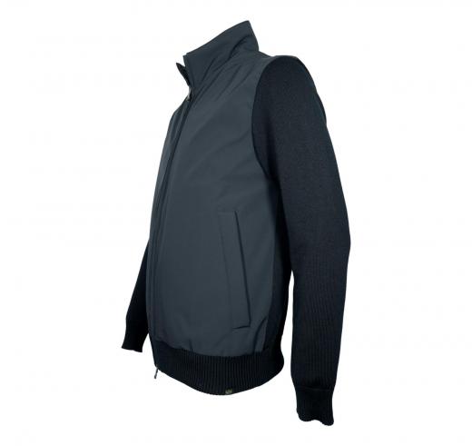 PAUL SHARK Cardigan Uomo Hybrid Zip Up In Typhoon 99311023 Colore Nero 011