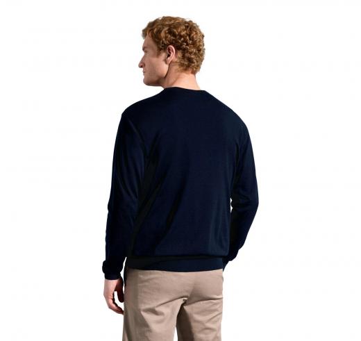 PAUL SHARK Maglia Uomo Girocollo In Lana Merino Extra Fine Winter Summer 99311015 050 Colore Blu