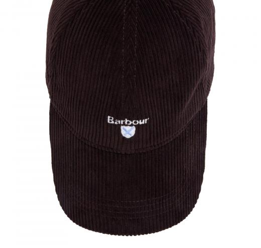 BARBOUR Cappello Baseball Uomo a Coste Sottili Preston Cord MHA0911BR511 Colore Marrone