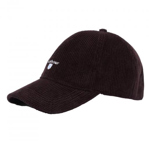 BARBOUR Cappello Baseball Uomo a Coste Sottili Preston Cord MHA0911BR511 Colore Marrone