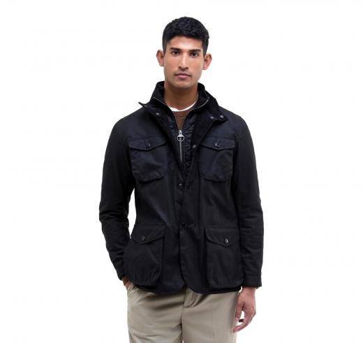 BARBOUR Ogston Waxed Jacket MWX0700BK11 Black Uomo
