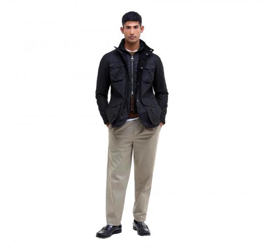 BARBOUR Ogston Waxed Jacket MWX0700BK11 Black Uomo