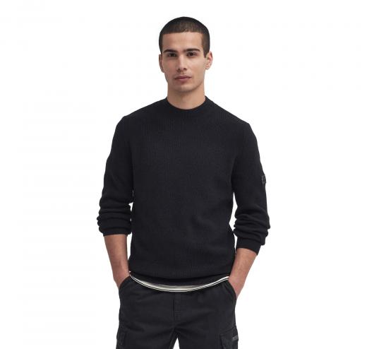 BARBOUR INTERNATIONAL Maglione Uomo Crew Neck Jumper MKN1611BK31 Nero Casual Elegante