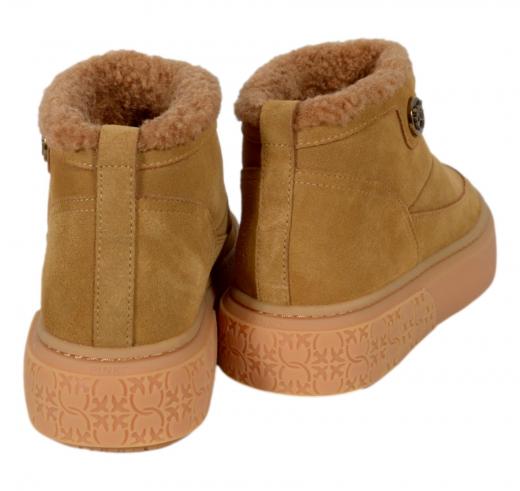 PINKO Modello Yoko 22 Mid Sneakers SS0105P055 Colore Cognac